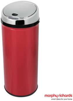 Morphy Richards - 42 Litre Round Sensor Bin - Red